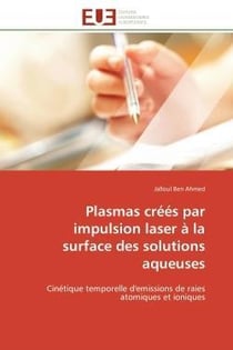 Plasmas crees par impulsion laser a la surface des solutions aqueuses - cinetique temporelle d'emiss