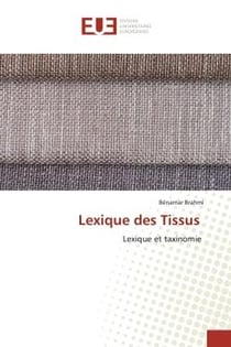 Lexique des Tissus : Lexique et taxinomie
