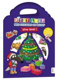 P'tit loup - mes stickers en relief - vive noel