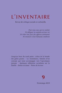 L'inventaire n.9 : printemps 2019