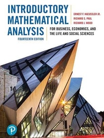 Introductory Mathematical Analysis for Business, Economics, and The Life and Social Sciences (14e édition)