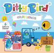 Ditty Bird : Livre musical sensoriel bébé des couleurs, bleu, rose, vert, rouge, what is red