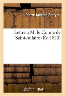 Lettre a m. le comte de saint-aulaire