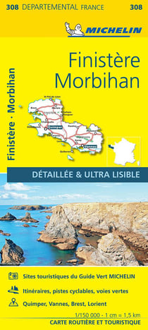 Cartes départementales n.308 : Finistère, Morbihan