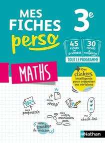 Mes fiches perso : mathématiques - 3e (édition 2019)