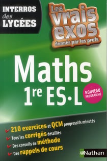 Interros des lycées Tome 24 : mathématiques - 1re ES et L
