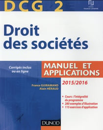 Dcg 2 - droit des sociétés (édition 2015/2016)