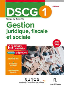 DSCG 1 Gestion juridique, fiscale et sociale - Fiches 2024-2025