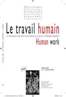 Revue Le travail humain n.86 : varia