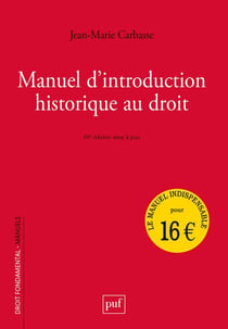Manuel d'introduction historique au droit (10e édition)