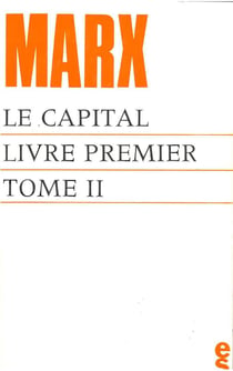Le capital, livre premier Tome 2