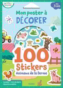 Mon poster à décorer : 100 stickers : Animaux de la ferme