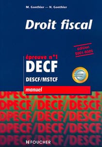 Droit fiscal epreuve 1 decf - manuel