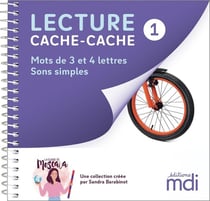 Lecture cache-cache - Livre 1 - Sons simples 3 à 4 lettres