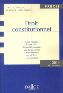 Droit constitutionnel (édition 2014)