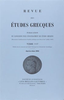 Revue des etudes grecques n.117