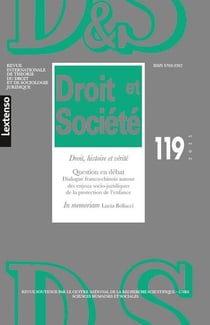 Revue droit et société Tome 119-2025 : Droit, histoire et vérité
