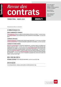 Revue des contrats : Revue des Contrats 01/2025