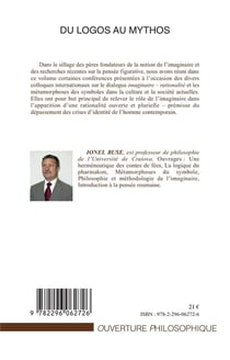 Du logos au mythos - textes des conférences sur l'imaginaire et la rationalité