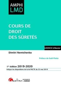 Cours de droit des sûretés (édition 2019/2020)