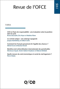 Revue de l'OFCE n.146 : varia