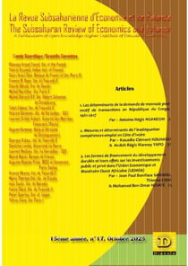Revue subsaharienne d'économie et de finance/ the subsaharian review of economics and finance n.17 (édition 2025)