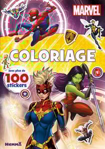 Marvel - Coloriage avec plus de 100 stickers (Captain Marvel et Gamora)