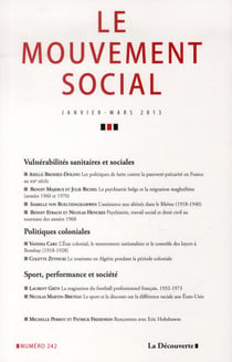 REVUE LE MOUVEMENT SOCIAL n.242 : vulnérabilités sanitaireset sociales