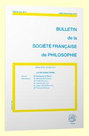 Bulletin de la societe francaise de philosophie - la vie subalterne