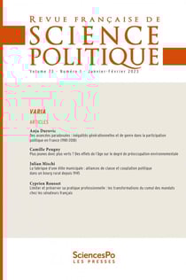 Revue française de science politique n.73