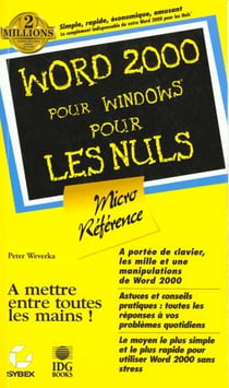 Micro reference pour nuls - word 2000