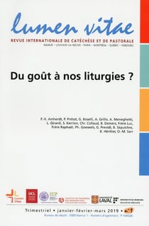 Lumen Vitae - 2019 numéro 1 Du goût à nos liturgies ?