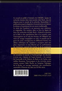 Approches de la pensée des Lumières