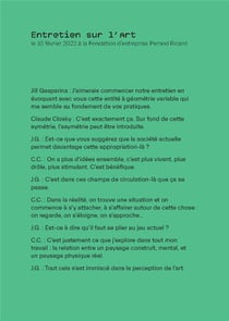 Entretien sur l'art