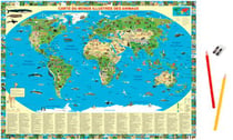 Sous-main du monde illustré des animaux