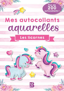 Mes autocollants aquarelles - Les licornes