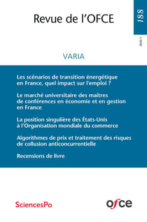 Revue de l'OFCE N° 188 (2025/1) : VARIA