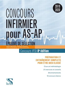 Concours infirmier pour AS-AP - épreuve de sélection (concours 2019/2020)