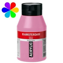 Acrylique rose quinacridone clair - 1L - Amsterdam