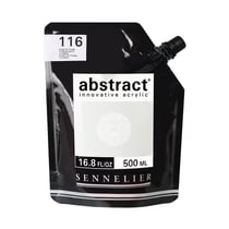 500 ml de peinture acrylique Sennelier - Abstract - blanc titane