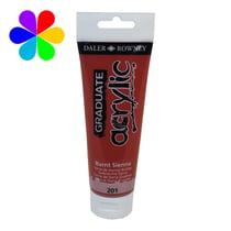 Tube couleur acrylique Daler Rowney 120ml terre de sienne