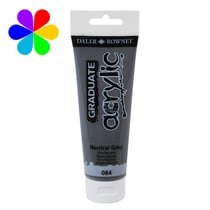 Tube couleur acrylique Daler Rowney 120ml gris neutre