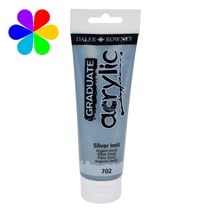 Tube couleur acrylique Daler Rowney 120ml argent