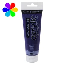 Tube couleur acrylique Daler Rowney 120ml violet