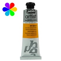 Acrylique extra-fine Pébéo 37 ml S3 301 Jaune Cadmium Fonce