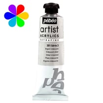 Acrylique extra-fine Pébéo 37 ml S3 351 Argent Iridescent