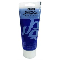 Tube 100 ml de peinture Studio Acrylics High Viscosity Pébéo - Outremer foncé - Fine - Transparent
