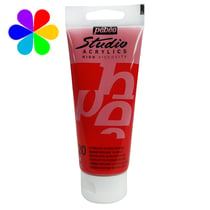 Tube 250 ml  de peinture acrylique Pébéo - Studio Acrylics High Viscosity - écarlate