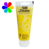 Tube 250 ml  de peinture acrylique Pébéo - Studio Acrylics High Viscosity - jaune azo clair