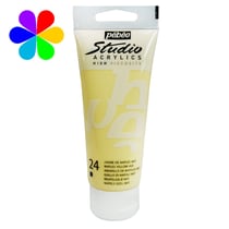 Tube 250 ml  de peinture acrylique Pébéo - Studio Acrylics High Viscosity - jaune de Naples